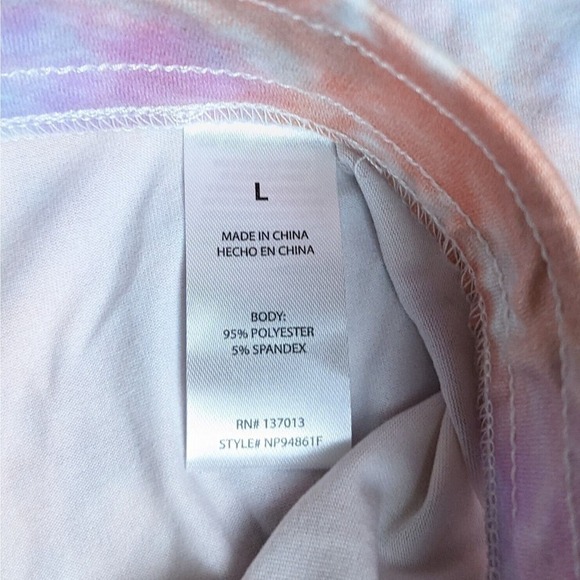 NWOT Wildfox Intimate Tie Dye Pants L Sherbet Lounge Boho Hippie Vacation Bottom - Picture 7 of 8